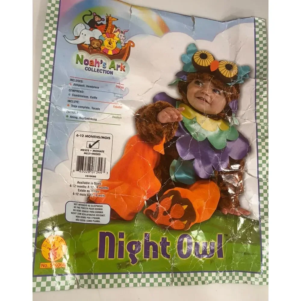 Rubies Infant Boys & Girls Plush Brown Owl Costume Noah's Ark Collection 6-12m - Picture 2 of 8